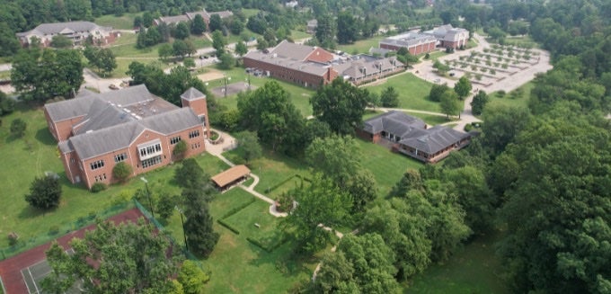 Overhead image of Pitt-Greensburg campus