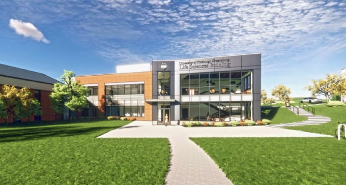 Architectural rendering of Life Sciences building at Pitt-Greensburg