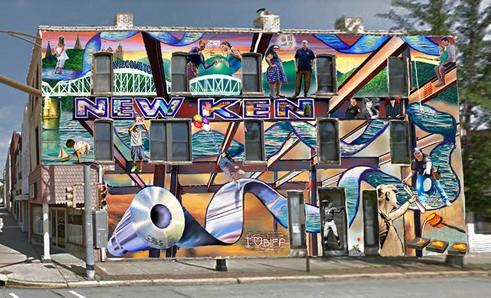 The final draft of the mural for the New Kensington project