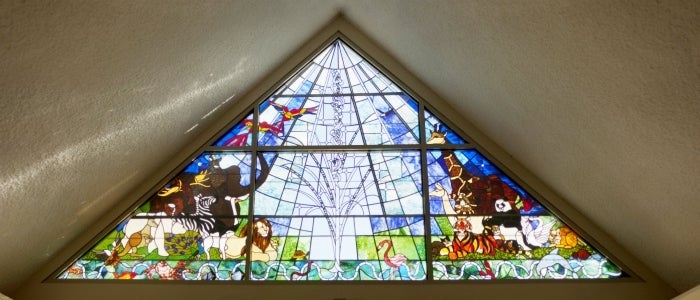 Stained glass window of Campana Chapel