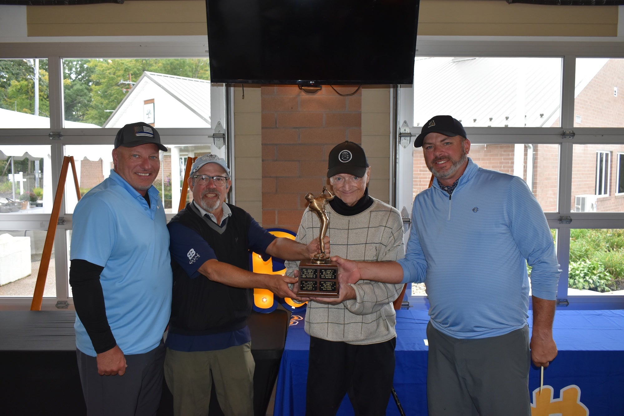 Second Place and Top Alumni Team : John Schwartz Sr., John Schwartz Jr. ’06, Joseph Newsome, Ed Stasko