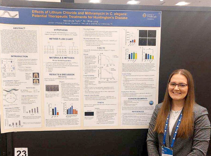 Mackenzie Taylor with her poster presentation