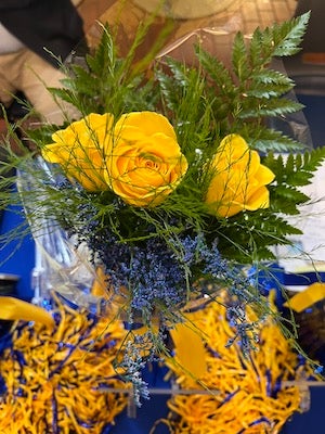 Three rose bouquet