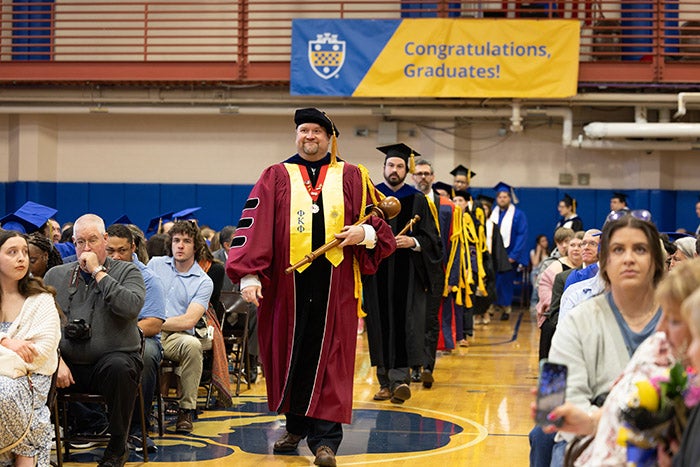Commencement procession from 2024 ceremony