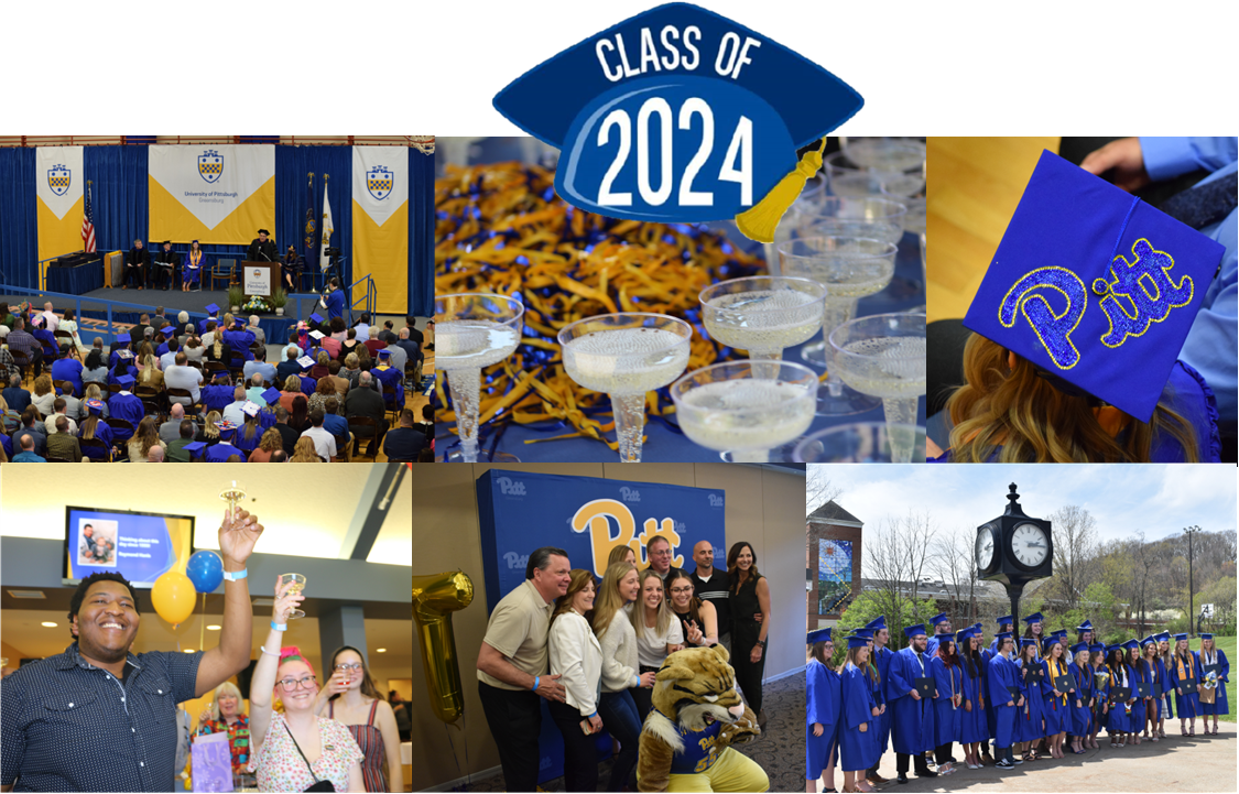 Collage of graduation photos for the Class of 2024