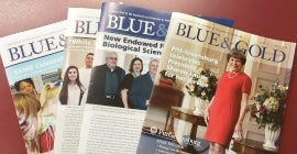 Four copies of Blue & Gold Newsletter